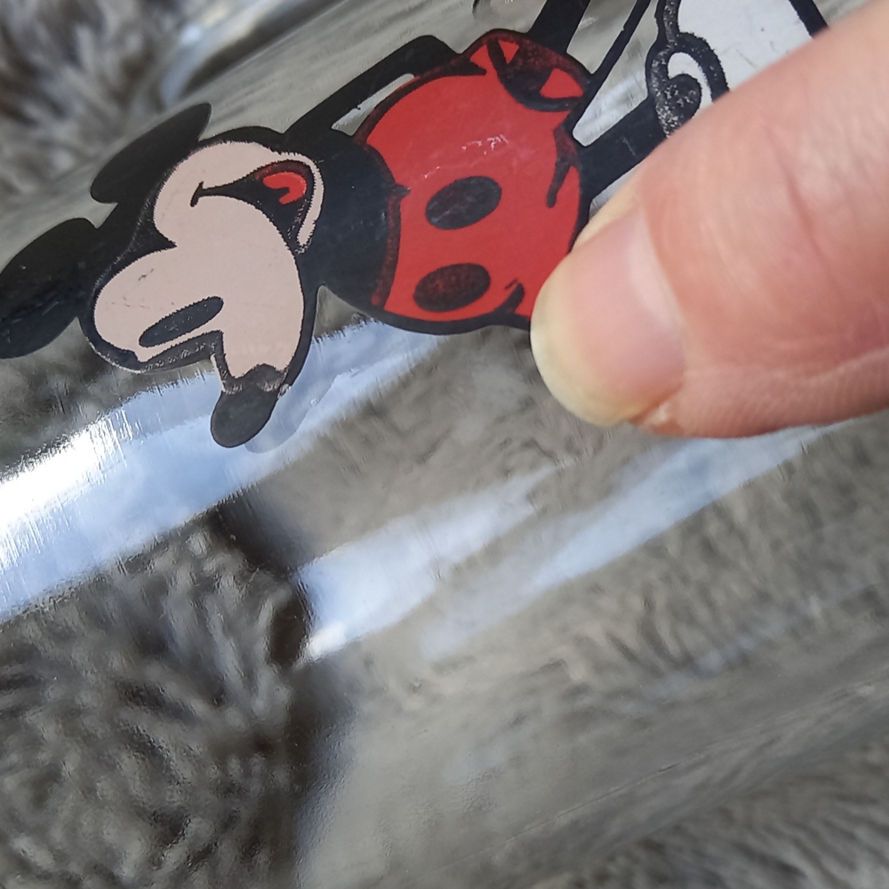 Vintage Walt Disney Mickey Mouse Clear glass - Picture 3 of 5